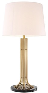 4251549356028 - Luxus Tischleuchte Gold   Schwarz   WeiÃ Ã 45 x H 86 cm - Designer Lampe mit Lampenschirm