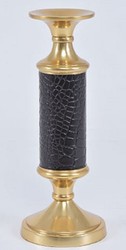 4251549356097 - Luxus KerzenstÃ¤nder Messing Gold   Schwarz Ã 11 x H 30 cm - Hotel & Restaurant Accessoires