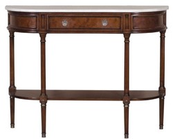 4251549356790 - Luxus Jugendstil Mahagoni Konsole mit Marmorplatte Dunkelbraun   WeiÃ 114 x 40 x H 88 cm - Luxus QualitÃ¤t