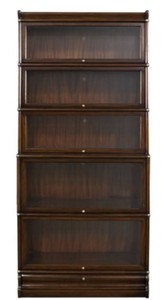 4251549356837 - Luxus Mahagoni BÃ¼cherschrank mit 5 GlastÃ¼ren und Schublade Dunkelbraun 86 x 365 x H 197 cm - Luxus MÃ¶bel
