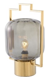 4251549356844 - Luxus Tischleuchte Gold   Grau 32 x H 485 cm - Hotel & Restaurant Tischlampe