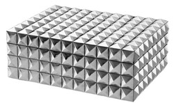 4251549357209 - Luxus Schmuckschatulle   Schmuckkasten mit Deckel Silber 28 x 21 x H 10 cm - Luxus QualitÃ¤t