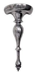 4251549357261 - Jugendstil Aluminium Wandkonsole Silber 34 x 17 x H 77 cm - Barock & Jugendstil Wanddeko