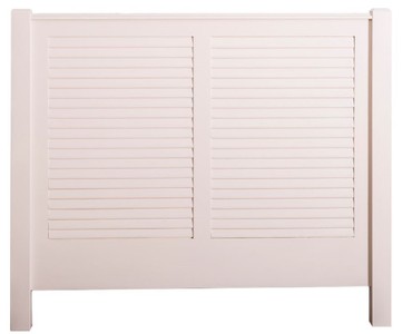 4251549357414 - Landhausstil Massivholz Bett-Kopfteil Cremefarben 160 x H 126 cm - SchlafzimmermÃ¶bel im Landhausstil