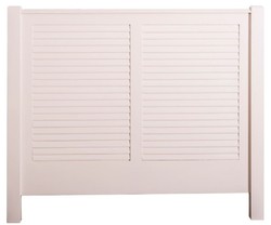 4251549357414 - Landhausstil Massivholz Bett-Kopfteil Cremefarben 160 x H 126 cm - SchlafzimmermÃ¶bel im Landhausstil