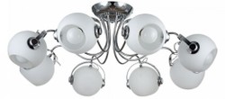 4251549357650 - Designer Deckenleuchte Silber   WeiÃ Ã 86 x H 28 cm - Moderne Deckenlampe mit kugelfÃ¶rmigen Lampenschirmen
