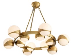 4251549357698 - Luxus Kronleuchter Antik Messingfarben   WeiÃ Ã 96 x H 73 cm - Luxus MÃ¶bel