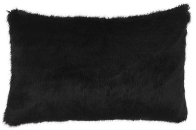 4251549358015 - Luxus Kunstfell Kissen Schwarz 60 x 40 cm - Wohnzimmer Deko Accessoires