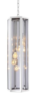 4251549358091 - Luxus Kronleuchter Silber   Grau 23 x 23 x H 77 cm - Hotel & Restaurant MÃ¶bel