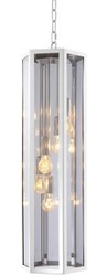 4251549358091 - Luxus Kronleuchter Silber   Grau 23 x 23 x H 77 cm - Hotel & Restaurant MÃ¶bel