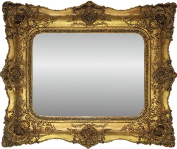 4251549358107 - Barock Spiegel Gold Antik Stil mit Doppelrahmen - 120 x 105 cm - Edel & Prunkvoller Wandspiegel