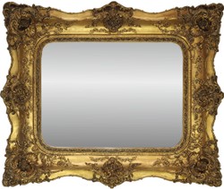 4251549358107 - Barock Spiegel Gold Antik Stil mit Doppelrahmen - 120 x 105 cm - Edel & Prunkvoller Wandspiegel