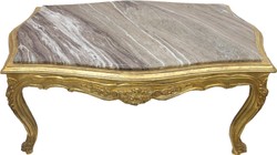 4251549358183 - Barock Couchtisch Gold mit eingesetzter Marmorplatte - Möbel Wohnzimmer Tisch Antik Stil 4251549358183 - Barock Couchtisch Gold mit eingesetzter Marmorplatte - Möbel Wohnzimmer Tisch Antik Stil