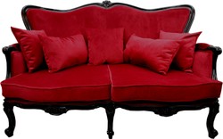4251549358206 - Luxus Barock Sofa Bordeaux Schwarz - Luxus Barock Möbel - Made in France - Hotel Restaurant Möbel - Luxury Collection 4251549358206 - Luxus Barock Sofa Bordeaux Schwarz - Luxus Barock Möbel - Made in France - Hotel Restaurant Möbel - Luxury Collection