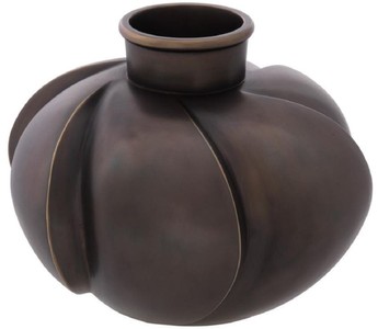 4251549358268 - Luxus Deko Messing Vase Bronze Ã 19 x H 15 cm - Luxus QualitÃ¤t