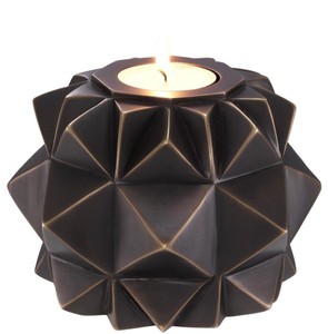4251549358299 - Luxus Messing Teelichthalter Bronze Ã 13 x H 9 cm - Deko Accessoires