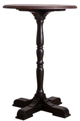 4251549358404 - Landhausstil Stehtisch Schwarz   Dunkelbraun Ã 78 x H 110 cm - Runder Bartisch im Landhausstil