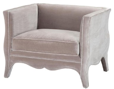 4251549358633 - Luxus Wohnzimmer Samt Sessel Grau 100 x 79 x H 75 cm - WohnzimmermÃ¶bel