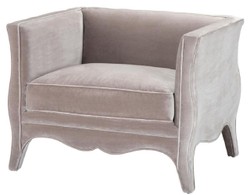 4251549358633 - Luxus Wohnzimmer Samt Sessel Grau 100 x 79 x H 75 cm - WohnzimmermÃ¶bel