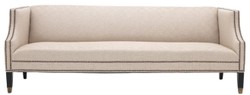 4251549358640 - Luxus Sofa Sandfarben   Schwarz   Antik Messingfarben 210 x 80 x H 75 cm - WohnzimmermÃ¶bel