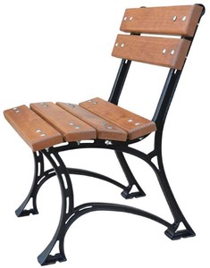 4251549358909 - Jugendstil Gartenstuhl Braun   Schwarz 48 x 48 x H 75 cm - Luxus GartenmÃ¶bel