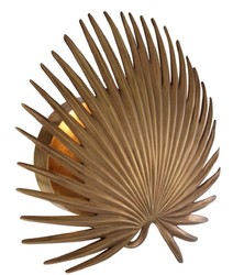 4251549358947 - Designer Wandleuchte Vintage Messingfarben 34 x 145 x H 32 cm - Hotel & Restaurant Wandlampe