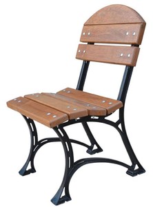 4251549358985 - Jugendstil Erlenholz Gusseisen Gartenstuhl Braun   Schwarz 40 x 48 x H 85 cm - GartenmÃ¶bel