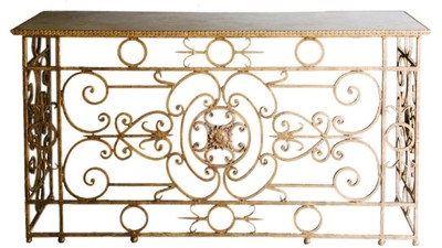 4251549359050 - Luxus Barock Konsole WeiÃ   Antik Gold 172 x 51 x H 95 cm - BarockmÃ¶bel