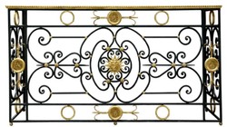 4251549359067 - Luxus Barock Konsole WeiÃ   Schwarz   Antik Gold 172 x 51 x H 95 cm - BarockmÃ¶bel