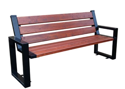 4251549359159 - Luxus Gartenbank Dunkelbraun   Schwarz 150 x 40 x H 90 cm - Schlossbank Parkbank Bank