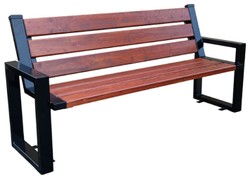 4251549359166 - Luxus Gartenbank Dunkelbraun   Schwarz 180 x 40 x H 90 cm - Parkbank Schlossbank Bank