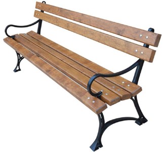 Casa Padrino Art Nouveau Garden Bench Brown Black 180 X 40 X H