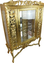 4251549359371 - Barock Glas Vitrine Gold H155 x 116 x 415 cm Barockvitrine Vitrinenschrank Möbel 4251549359371 - Barock Glas Vitrine Gold H155 x 116 x 415 cm Barockvitrine Vitrinenschrank Möbel
