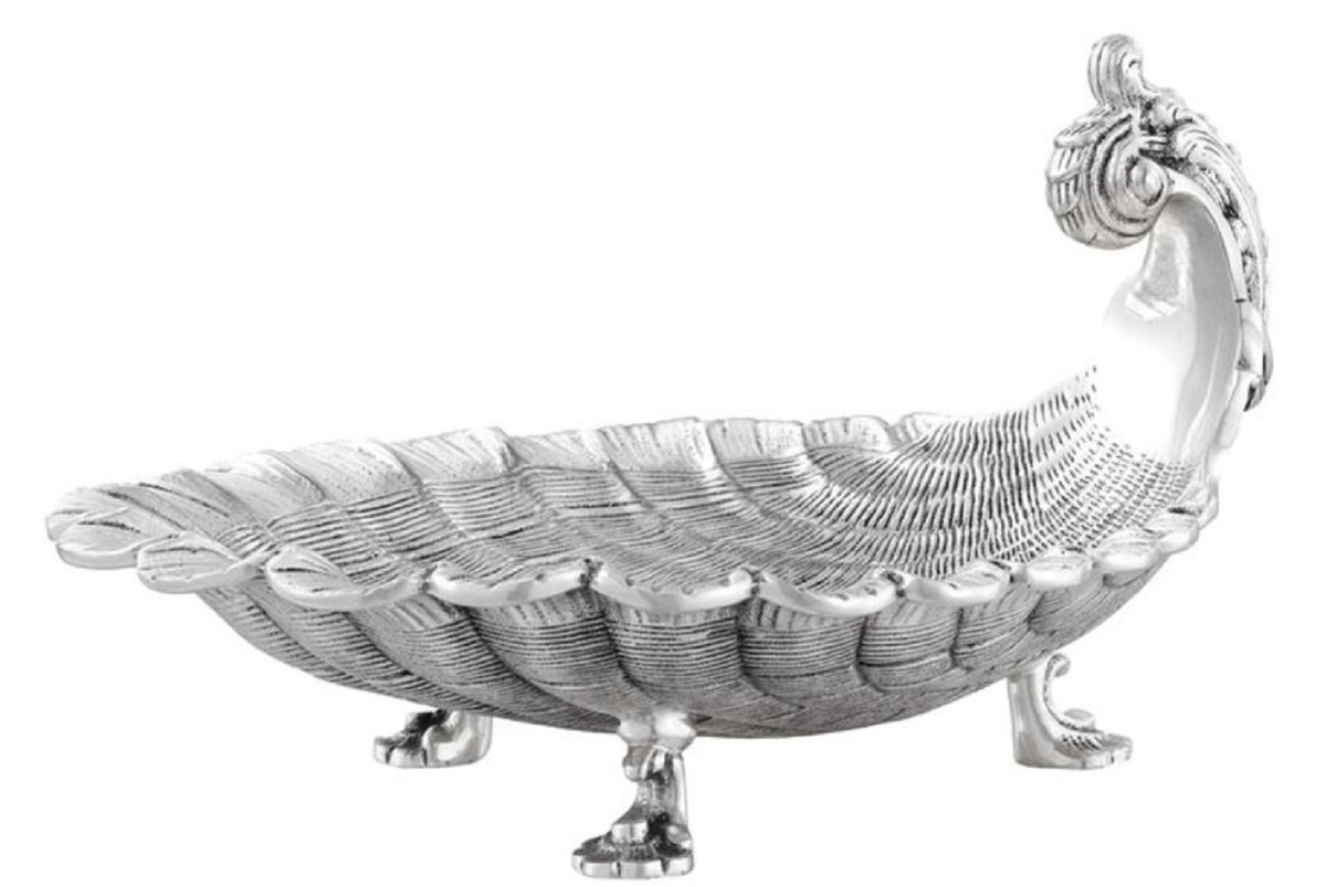 Casa Padrino plateau de service de luxe argent antique 25 x 22,5 x H. 14,5 cm - Qualité de Luxe