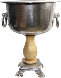4251549359944 - WeinkÃ¼hler mit Holzsockel Naturfarben Ã 355 x H 45 cm - Hotel & Restaurant Accessoires WeinstÃ¤nder Champagner KÃ¼hler
