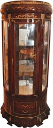 4251549359906 - Barock Vitrine Mahagoni Braun - 88 x 48 x H 183 cm x  Vitrinenschrank - Wohnzimmerschnank