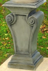 4251549359975 - Barock Gartendeko SÃ¤ule Grau 42 x 42 x H 80 cm - Prunkvolle GartensÃ¤ule im Barockstil
