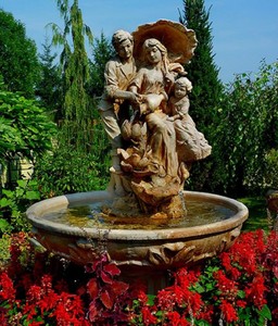 4251549360063 - Jugendstil Gartenbrunnen Braun   Grau Ã 95 x H 164 cm - Barock & Jugendstil Gartendeko Springbrunnen