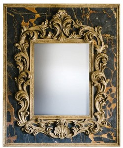 4251549360100 - Barock Spiegel Schwarz   Gold 1045 x H 128 cm - Prunkvoller handgefertigter Wandspiegel mit dekorativem Rahmen und wunderschÃ¶nen Verzierungen