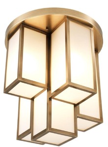 4251549360216 - Luxus Deckenleuchte Antik Messingfarben   WeiÃ Ã 50 x H 535 cm - Luxus QualitÃ¤t