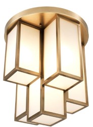 4251549360216 - Luxus Deckenleuchte Antik Messingfarben   WeiÃ Ã 50 x H 535 cm - Luxus QualitÃ¤t