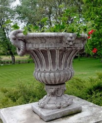 4251549360384 - Barock Blumentopf Grau Ã 73 x H 70 cm - Runder Prunkvoller Pflanzentopf im Barockstil - BlumenkÃ¼bel - PflanzkÃ¼bel