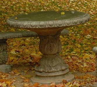 4251549360674 - Barock Gartentisch Grau Ã 90 x H 74 cm - GartenmÃ¶bel im Barockstil