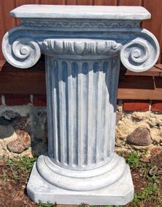 4251549360919 - Barock SÃ¤ule Grau 54 x 54 x H 77 cm - GartensÃ¤ule im Barockstil - Garten Deko Accessoires
