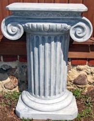4251549360919 - Barock SÃ¤ule Grau 54 x 54 x H 77 cm - GartensÃ¤ule im Barockstil - Garten Deko Accessoires