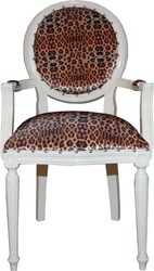4251549361022 - Barock Esszimmer Stuhl mit Leopard Creme 4251549361022 - Barock Esszimmer Stuhl mit Leopard Creme