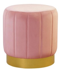 4251549361251 - Luxus Sitzhocker mit Gold Metall  - Luxus QualitÃ¤t - ALLE FARBEN - Neo Classic Rund Hocker - MÃ¶bel