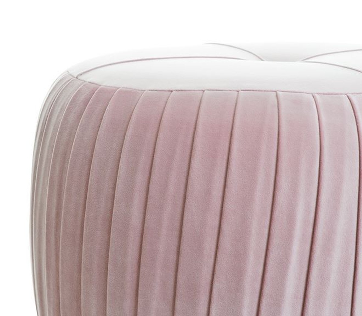 Casa Padrino luxury stool with folds H43 x 53 cm - Luxury quality - ALL COLORS - Neo Classic Vintage Style Round Stool - Furniture