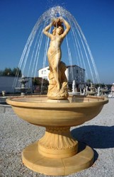 Casa Padrino fontaine Art Nouveau femme avec bol beige Ø 155 x H