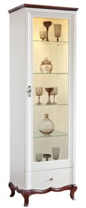 Casa Padrino Luxury Art Deco Display Cabinet White Dark Brown 64